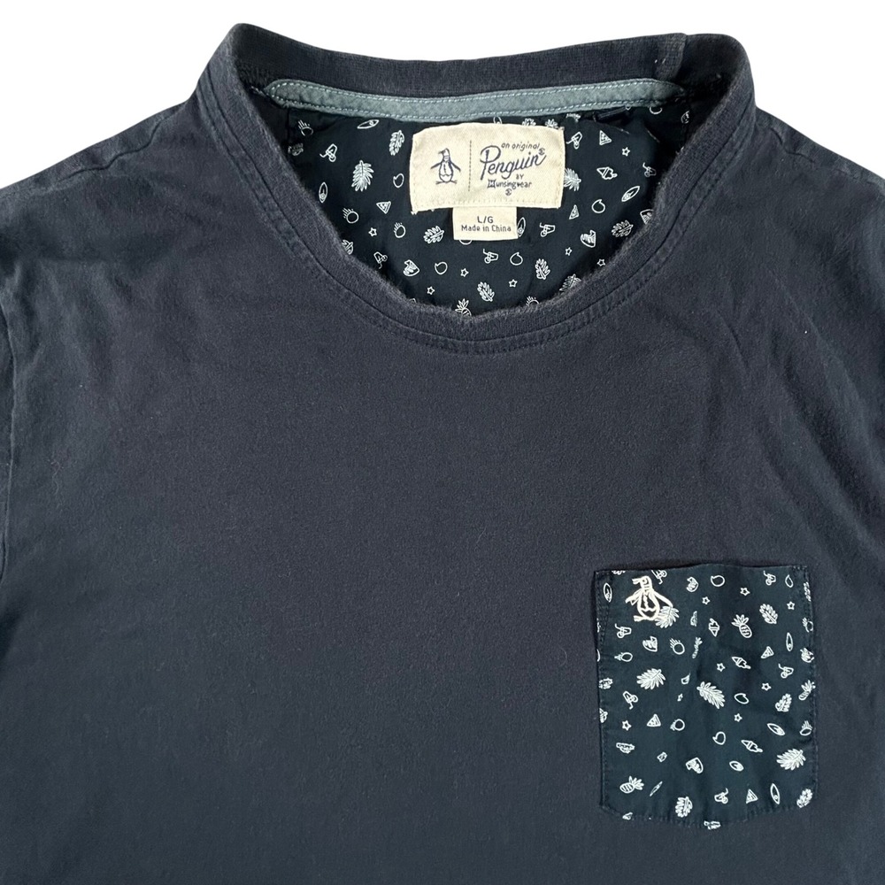 Original Penguin Men's Large T-Shirt Pocket Tee Crew Neck Short Sleeve